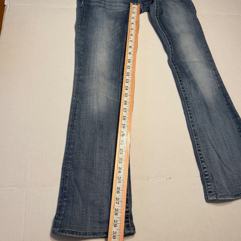 Miss Me Y2K Womens Bootcut Jeans Size 26 Medium Wash Blingy Low Rise Embellished - Picture 9 of 12